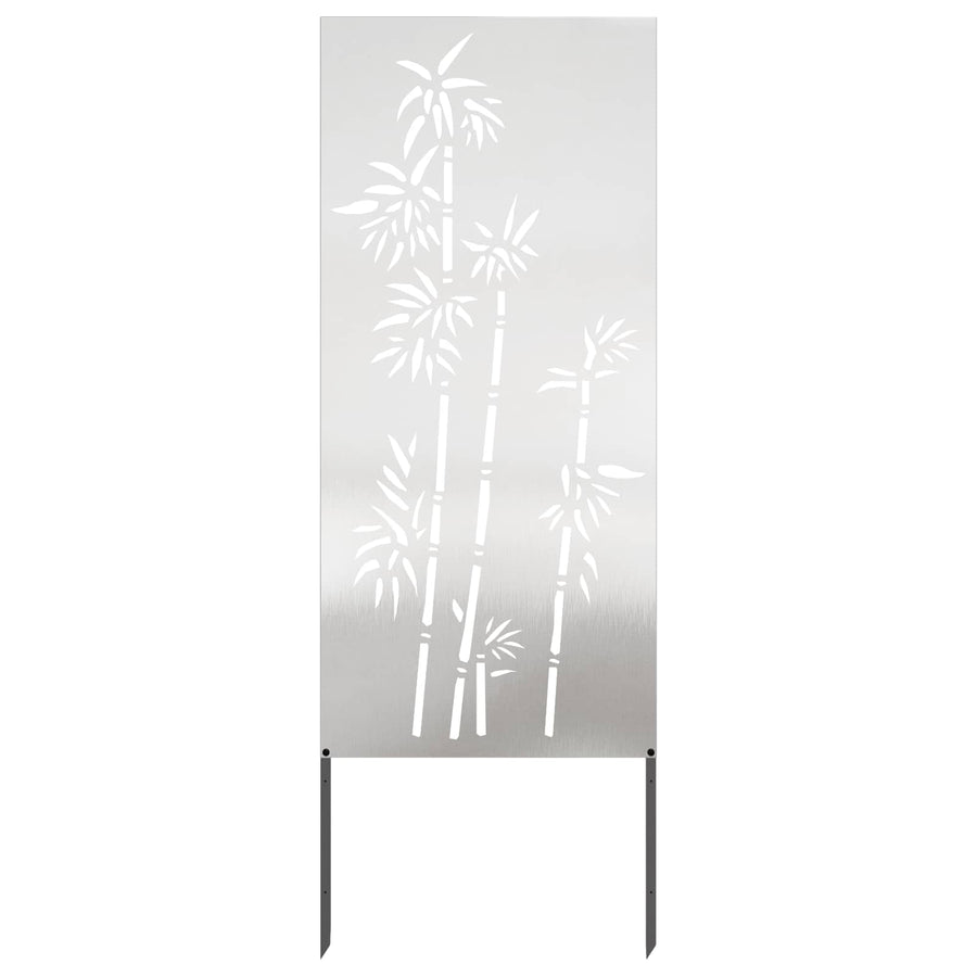 Tuin Privacy Screen Bloemen Zilver 50 x 140 cm Roestvrij staal