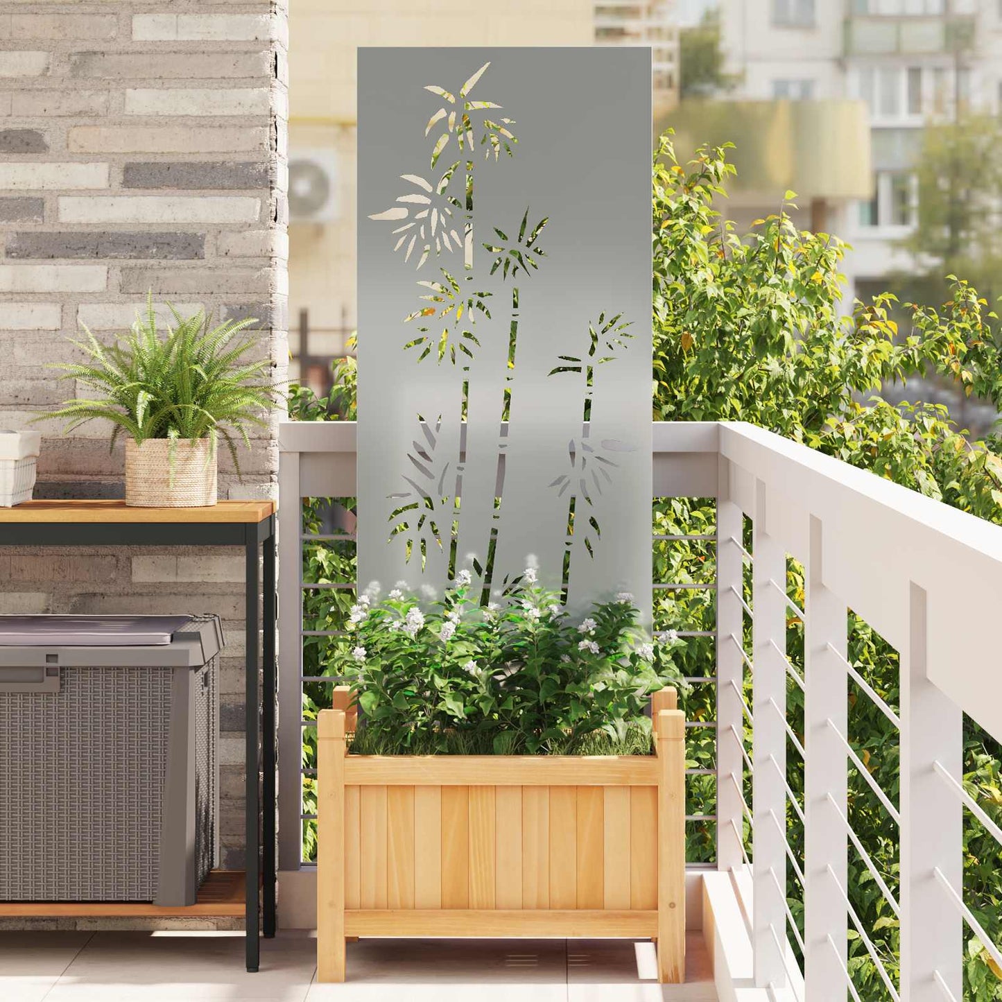Tuin Privacy Screen Zilver 50 x 140 cm Gegalvaniseerd staal