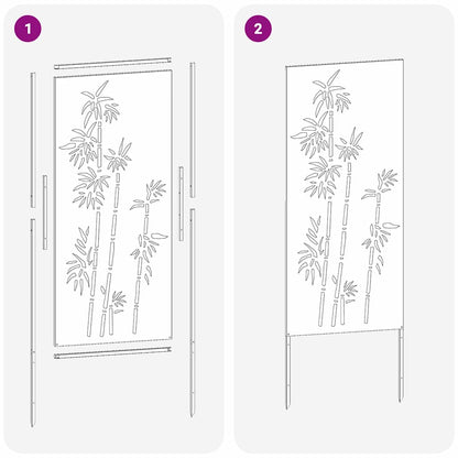 Tuin decoratief paneel Roestig 50 x 140 cm Verweerd staal