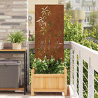 Tuinpaneel 50x140 cm cortenstaal