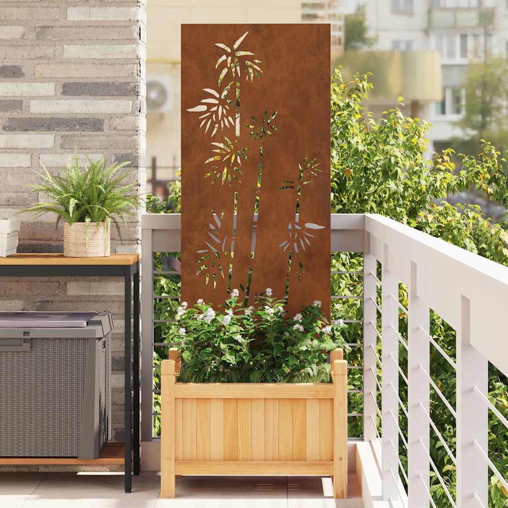 Tuin decoratief paneel Roestig 50 x 140 cm Verweerd staal