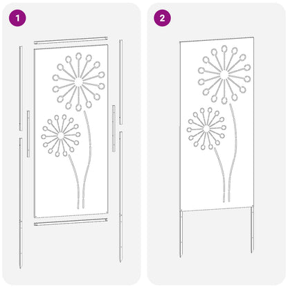 Tuin Privacy Screen Zwart 50 x 140 cm Koudgewalst staal