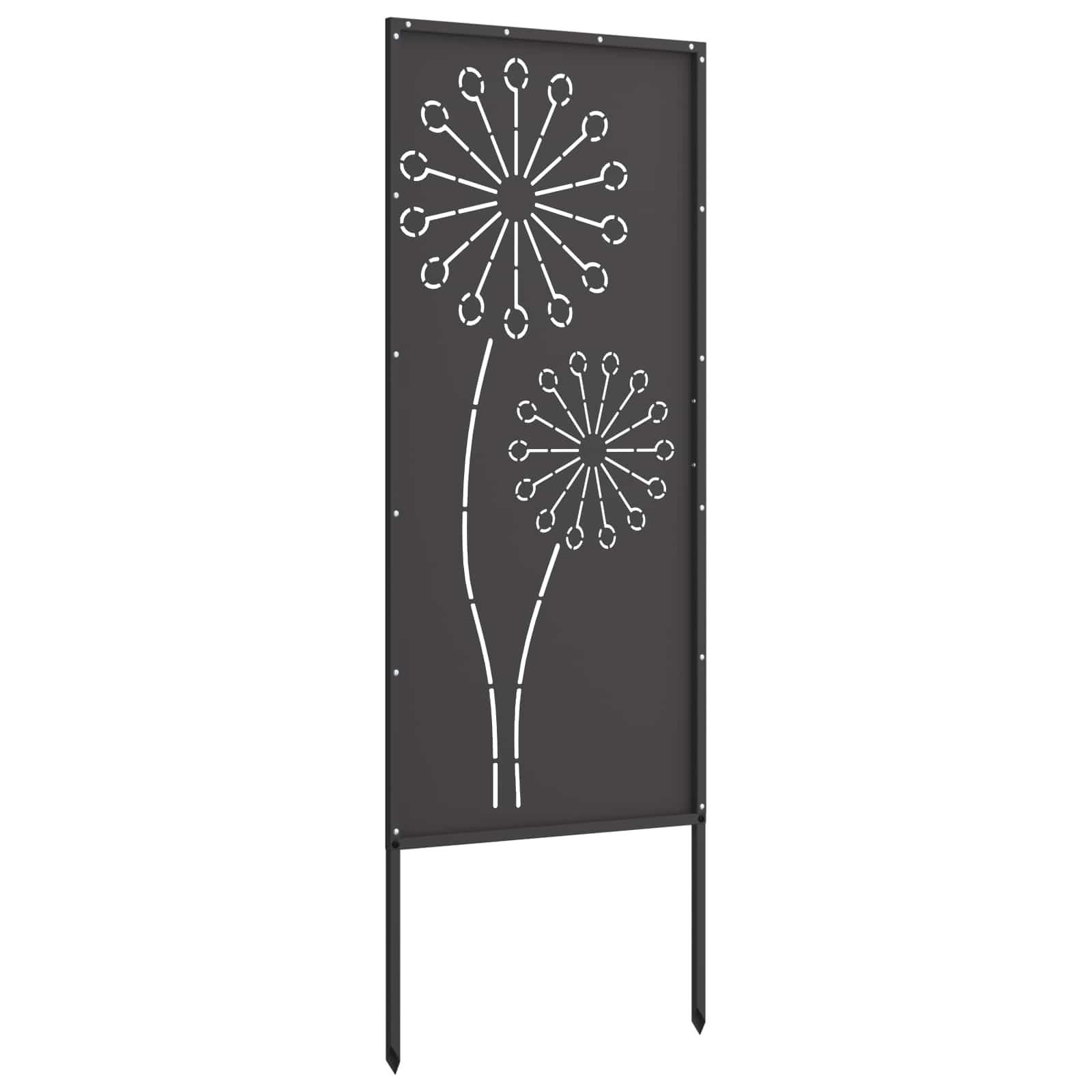 Tuin Privacy Screen Zwart 50 x 140 cm Koudgewalst staal