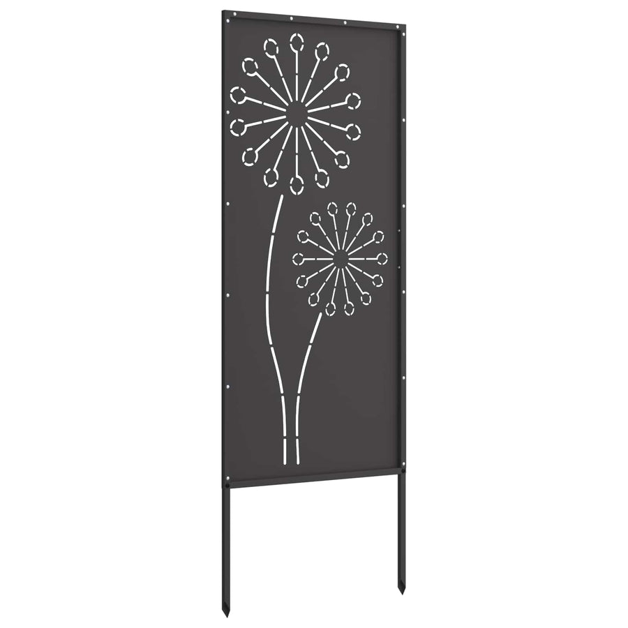 Tuin Privacy Screen Zwart 50 x 140 cm Koudgewalst staal