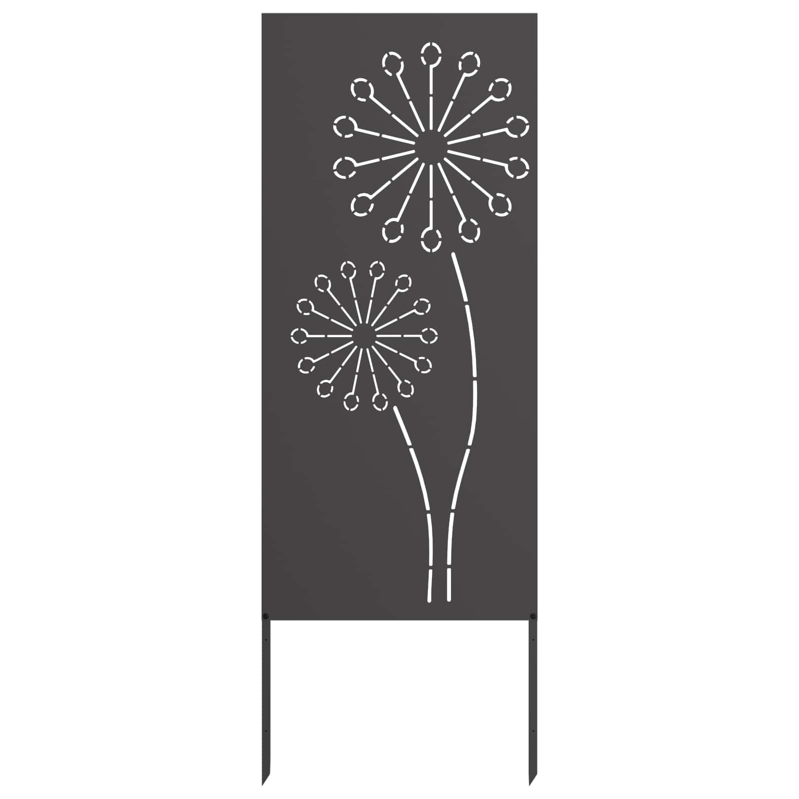 Tuin Privacy Screen Zwart 50 x 140 cm Koudgewalst staal