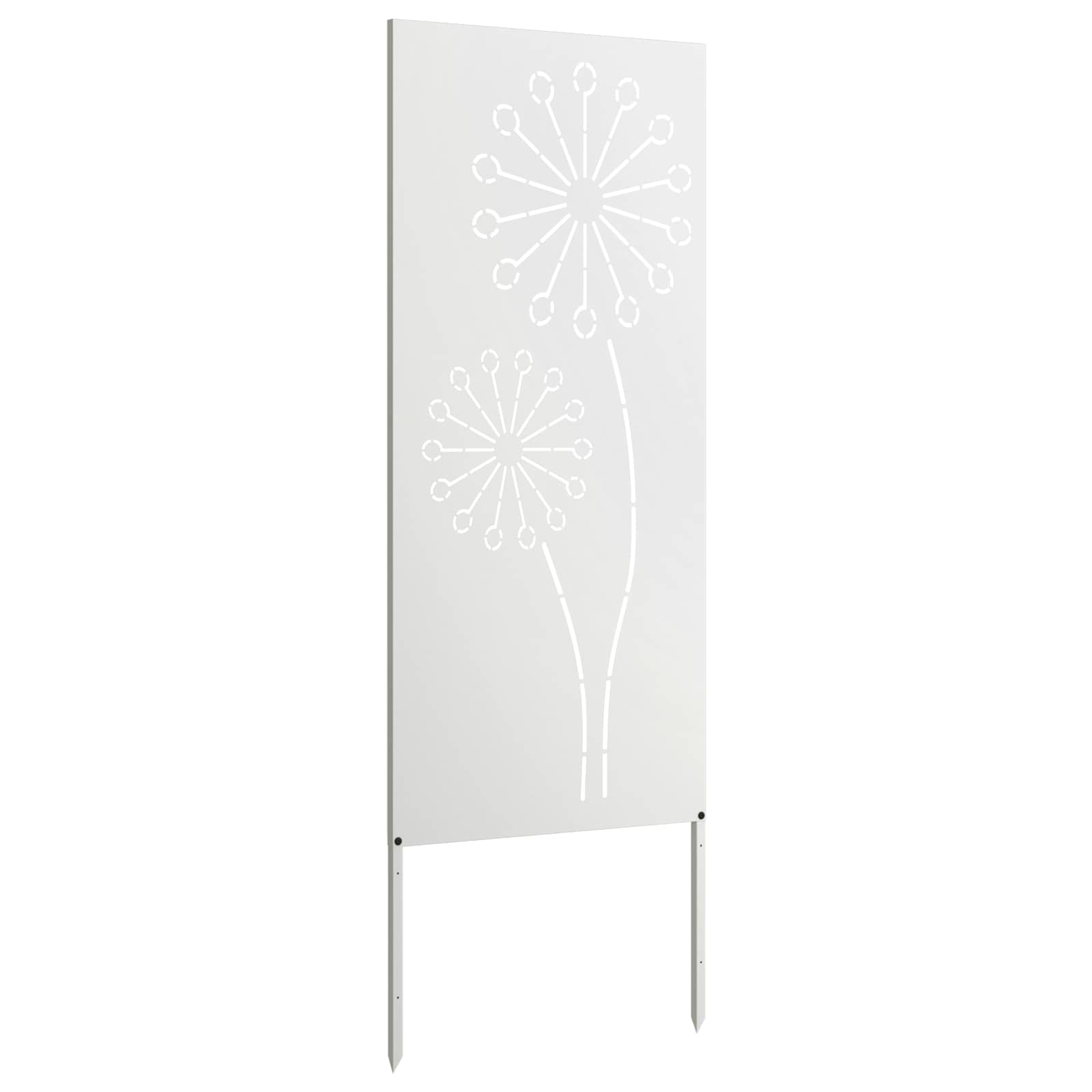 Tuin Privacy Screen Fretwerk Wit 50 x 140 cm Koudgewalst staal