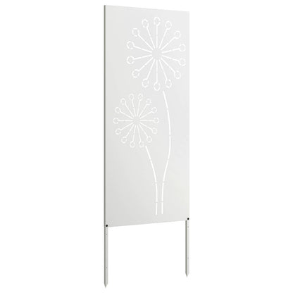 Tuin Privacy Screen Fretwerk Wit 50 x 140 cm Koudgewalst staal