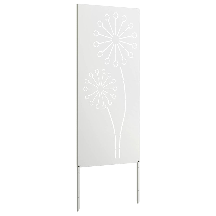 Tuin Privacy Screen Fretwerk Wit 50 x 140 cm Koudgewalst staal