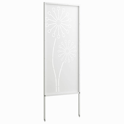 Tuin Privacy Screen Fretwerk Wit 50 x 140 cm Koudgewalst staal