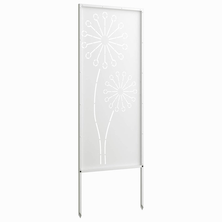 Tuin Privacy Screen Fretwerk Wit 50 x 140 cm Koudgewalst staal