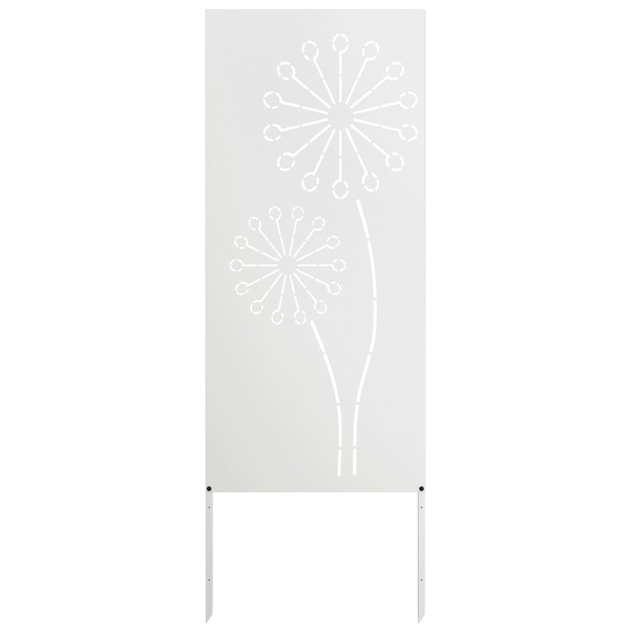 Tuin Privacy Screen Fretwerk Wit 50 x 140 cm Koudgewalst staal