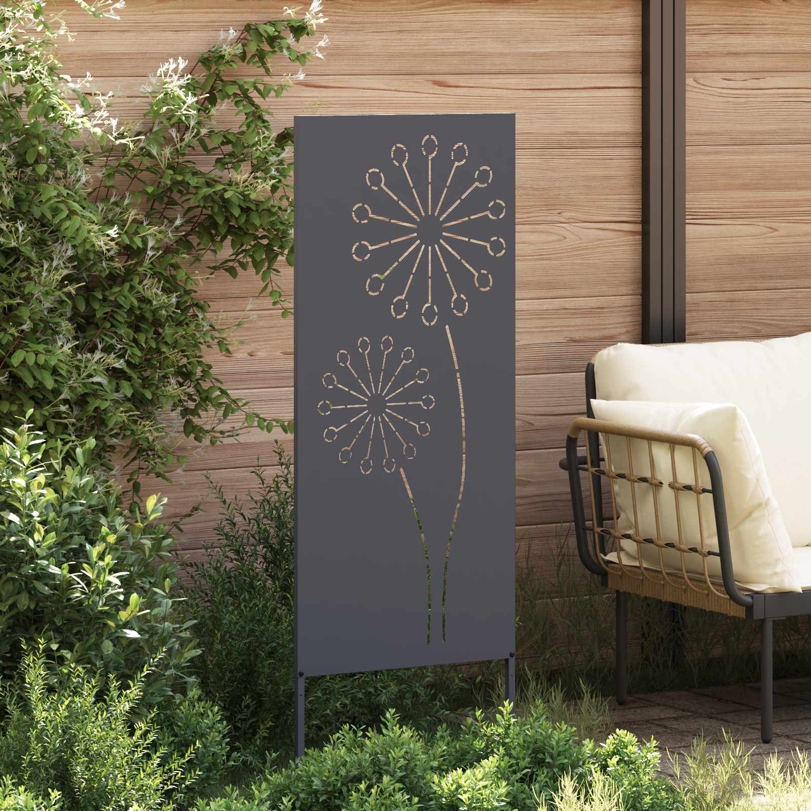 Tuin Privacy Screen Antraciet 50 x 140 cm Koudgewalst staal