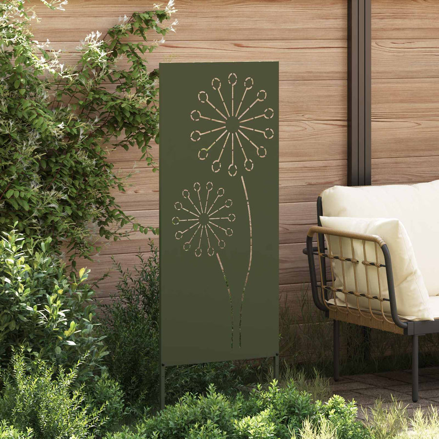 Tuin Privacy Screen Olijfgroen 50 x 140 cm Koudgewalst staal