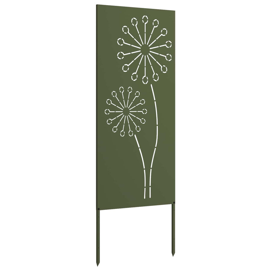 Tuin Privacy Screen Olijfgroen 50 x 140 cm Koudgewalst staal