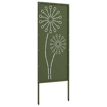 Tuin Privacy Screen Olijfgroen 50 x 140 cm Koudgewalst staal