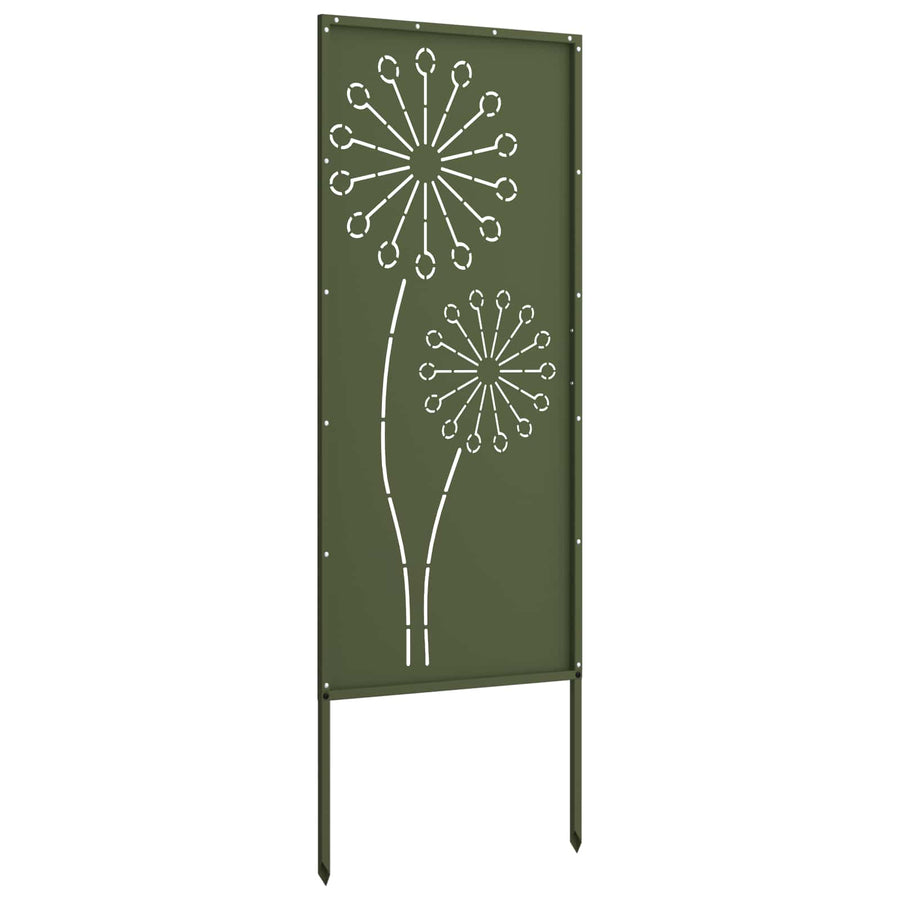Tuin Privacy Screen Olijfgroen 50 x 140 cm Koudgewalst staal