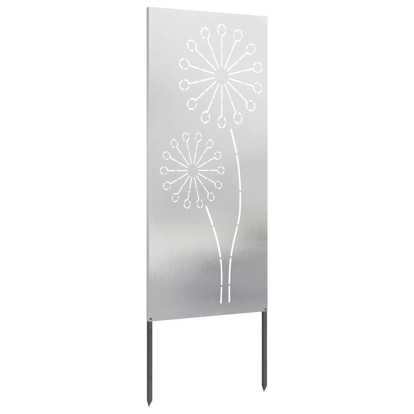 Tuin Privacy Screen Fretwerk Zilver 50 x 140 cm Roestvrij staal