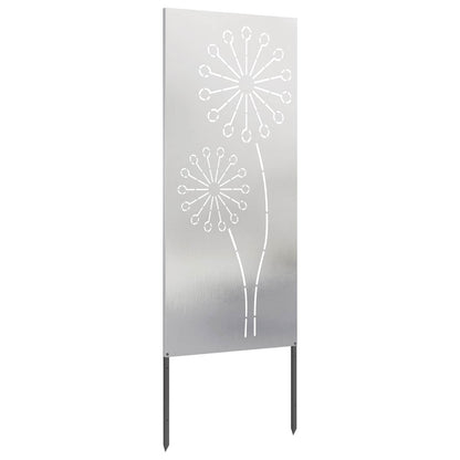 Tuin Privacy Screen Fretwerk Zilver 50 x 140 cm Roestvrij staal