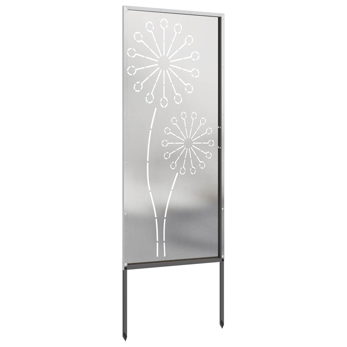 Tuin Privacy Screen Fretwerk Zilver 50 x 140 cm Roestvrij staal