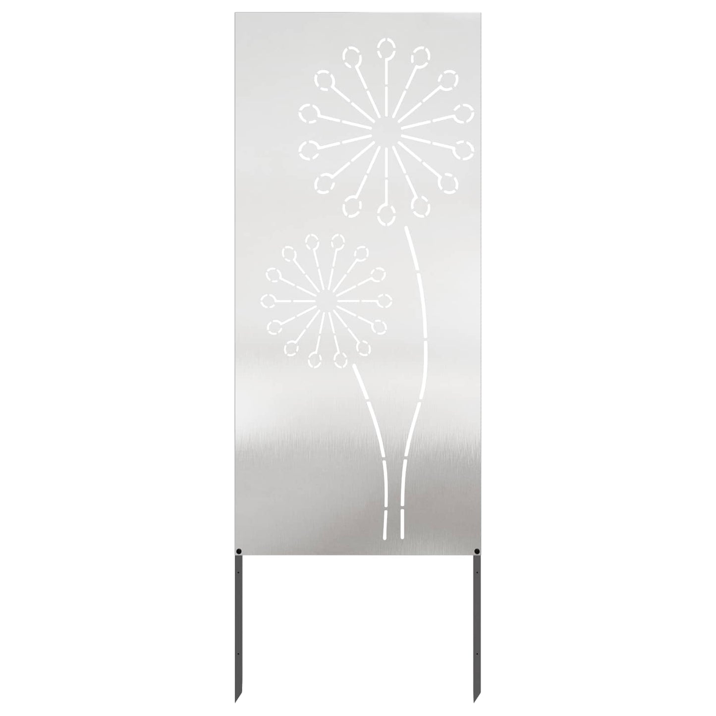 Tuin Privacy Screen Fretwerk Zilver 50 x 140 cm Roestvrij staal