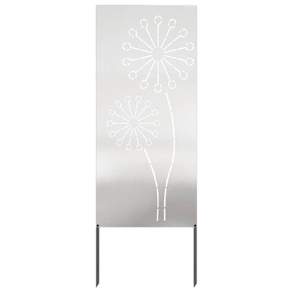 Tuin Privacy Screen Fretwerk Zilver 50 x 140 cm Roestvrij staal