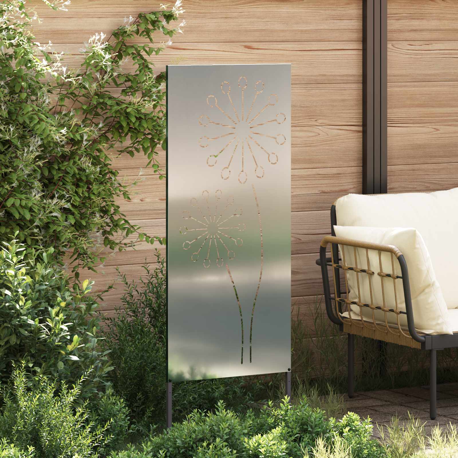 Tuin Privacy Screen Zilver 50 x 140 cm Gegalvaniseerd staal