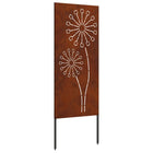 Garden Privacy Screen Trellis Rusty 50 x 140 cm Corten Steel