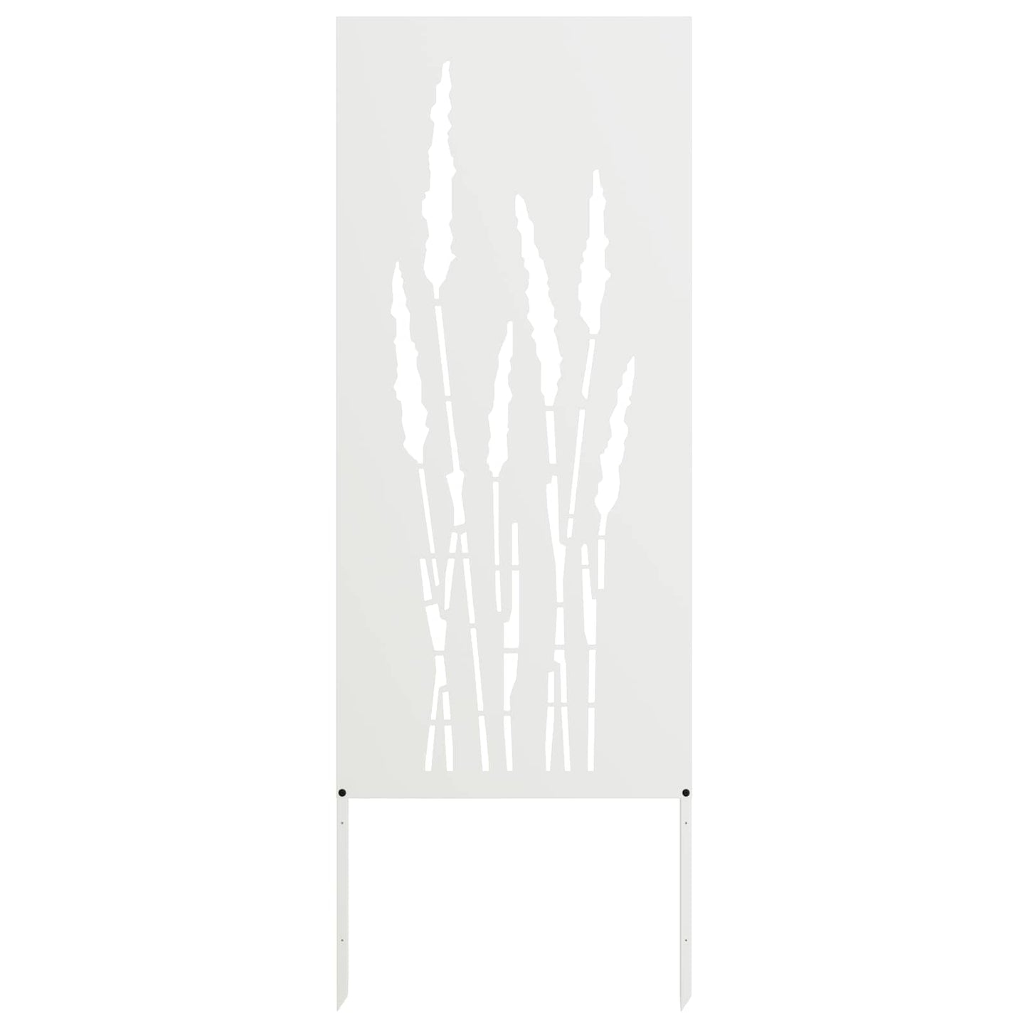 Tuin Privacy Screen Bloemen Wit 50 x 140 cm Koudgewalst staal