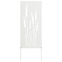 Tuin Privacy Screen Bloemen Wit 50 x 140 cm Koudgewalst staal