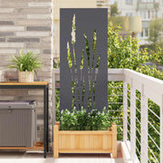 Privacy scherm 50x140 cm antraciet koudgewalst staal