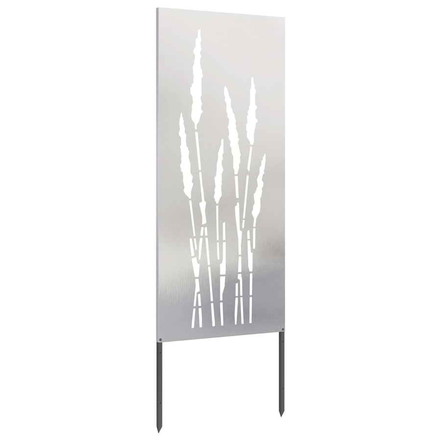 Tuin Privacy Screen Bloemen Zilver 50 x 140 cm Roestvrij staal