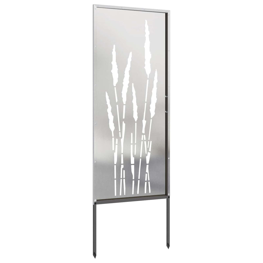 Tuin Privacy Screen Bloemen Zilver 50 x 140 cm Roestvrij staal
