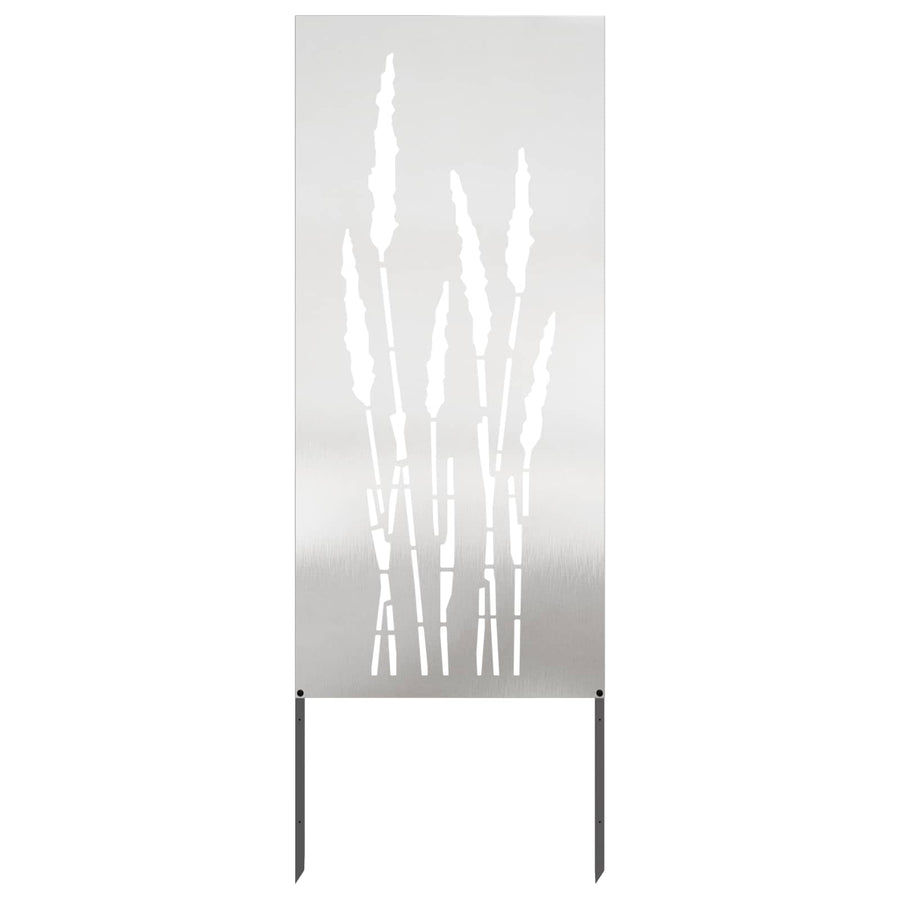 Tuin Privacy Screen Bloemen Zilver 50 x 140 cm Roestvrij staal