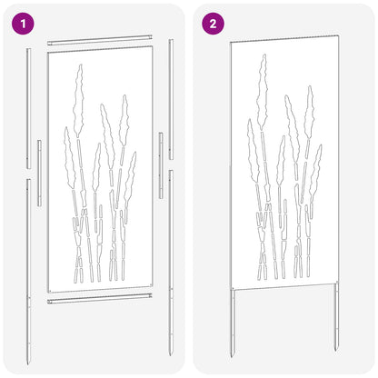 Tuin Privacy Screen Zilver 50 x 140 cm Gegalvaniseerd staal