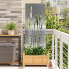 Tuinscherm 50x140 cm zilver gegalvaniseerd staal