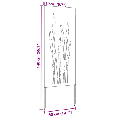 Tuin Privacy Screen Zilver 50 x 140 cm Gegalvaniseerd staal
