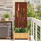 Tuinscherm 50x140 cm roestig staal