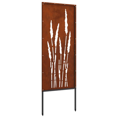 Tuin Privacy Screen Bloemen Roestig 50 x 140 cm weervast staal