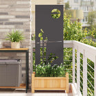 Privacyscherm tuin 50x140 cm zwart staal