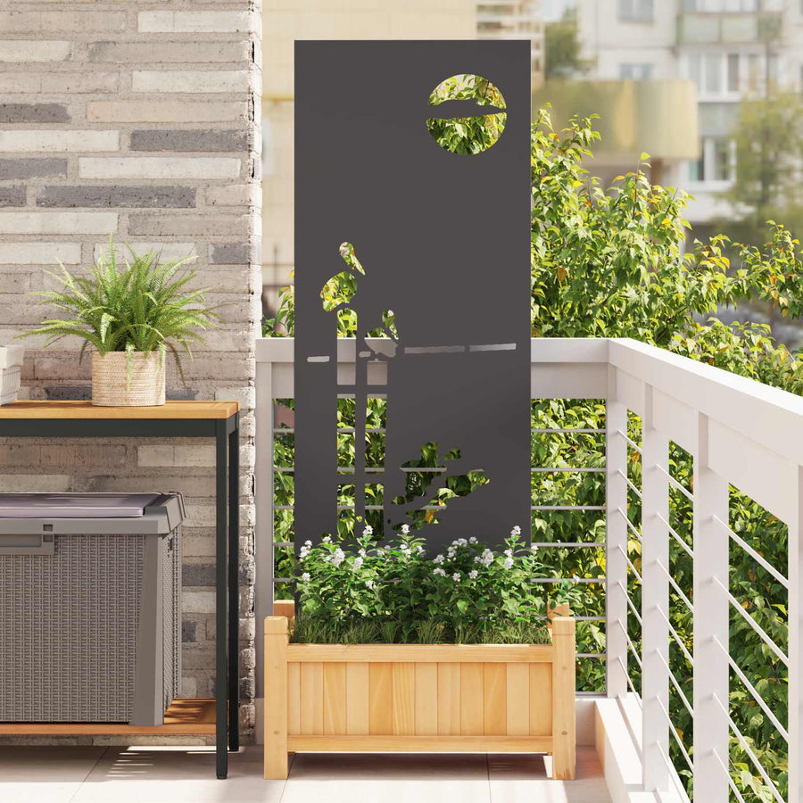 Tuin Privacy Screen Zwart 50 x 140 cm Koudgewalst staal