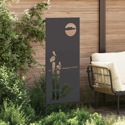 Tuin Privacy Screen Zwart 50 x 140 cm Koudgewalst staal