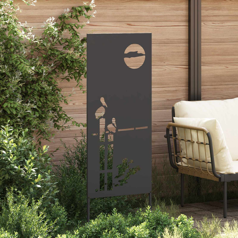 Tuin Privacy Screen Zwart 50 x 140 cm Koudgewalst staal