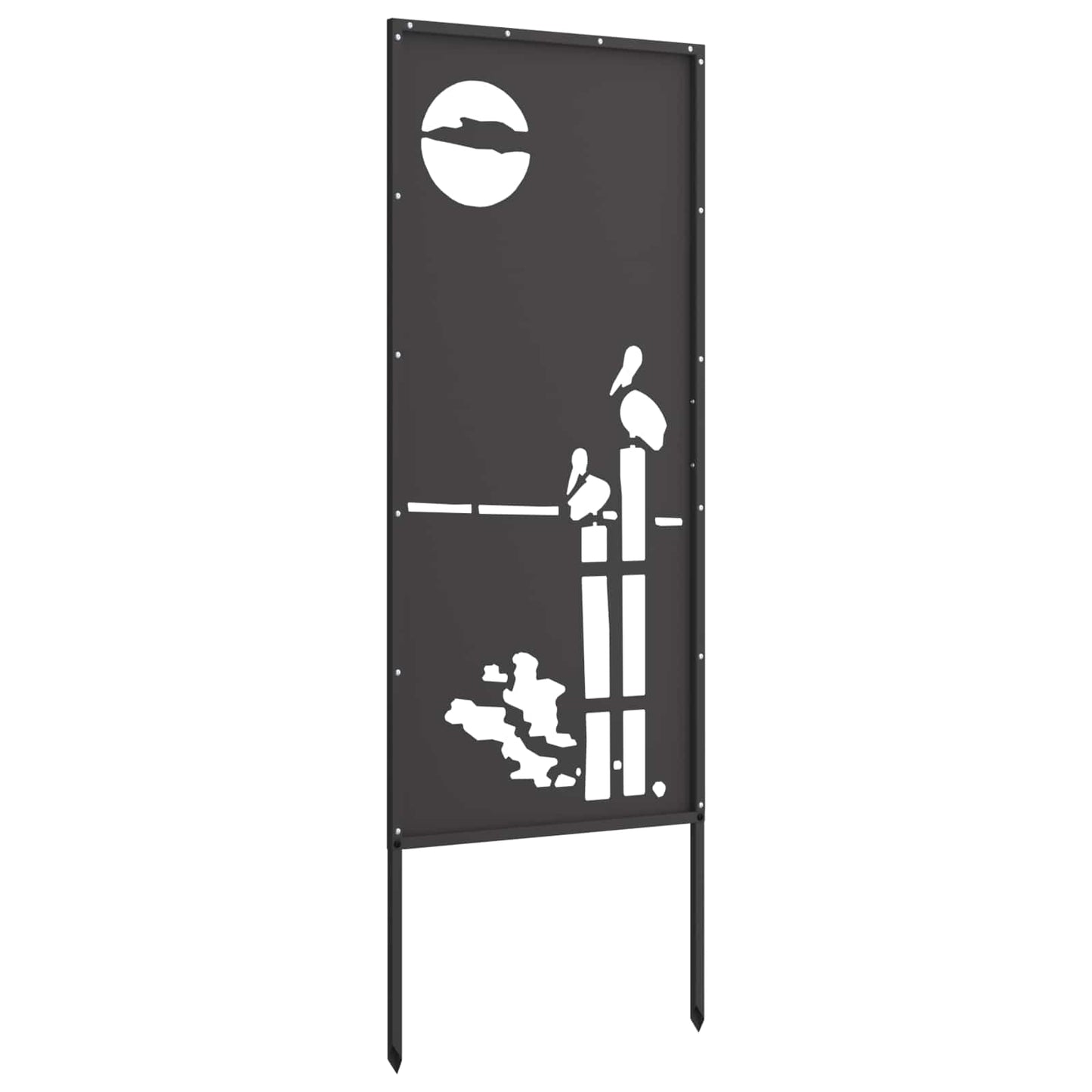 Tuin Privacy Screen Zwart 50 x 140 cm Koudgewalst staal