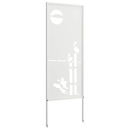 Tuin Privacy Screen Fretwerk Wit 50 x 140 cm Koudgewalst staal