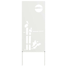 Tuin Privacy Screen Fretwerk Wit 50 x 140 cm Koudgewalst staal