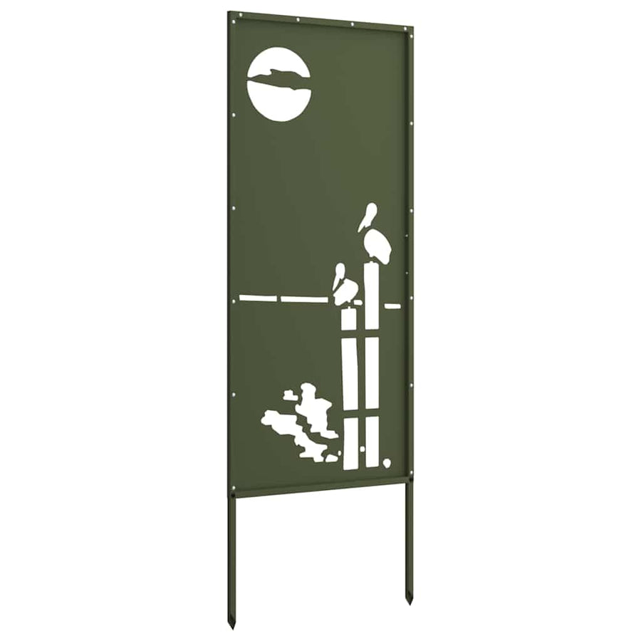 Tuin Privacy Screen Olijfgroen 50 x 140 cm Koudgewalst staal
