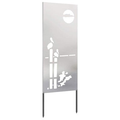 Tuin Privacy Screen Fretwerk Zilver 50 x 140 cm Roestvrij staal