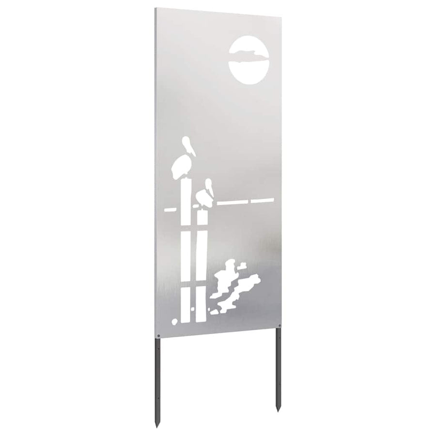 Tuin Privacy Screen Fretwerk Zilver 50 x 140 cm Roestvrij staal