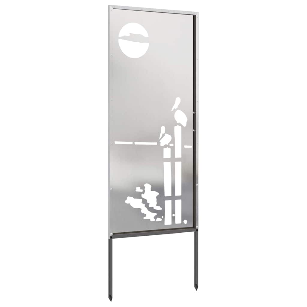 Tuin Privacy Screen Fretwerk Zilver 50 x 140 cm Roestvrij staal