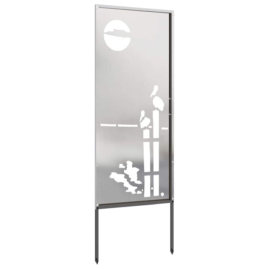 Tuin Privacy Screen Fretwerk Zilver 50 x 140 cm Roestvrij staal